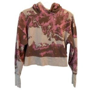 JoyLab | Tie Dye Marbled Crop Sweatshirt Hoodie Size Small